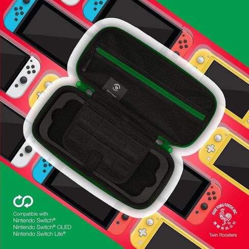 Hyperkin Edition Limited Sriracha EVA Hard Shell Console, Travel Carrying Case – Officially Licensed - For Nintendo Switch® OLED Model/Nintendo Switch Lite®/Nintendo Switch® (Twin Roosters) in Saudi Arabia