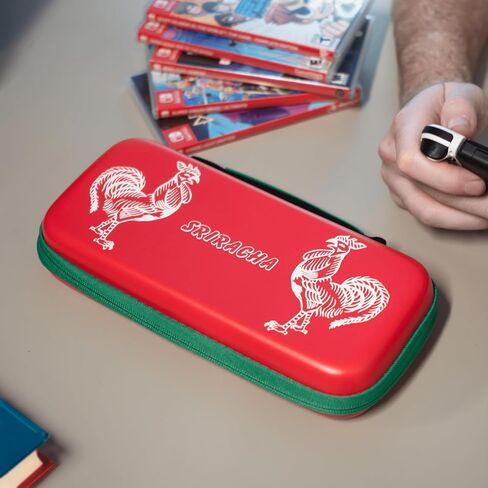 Hyperkin Edition Limited Sriracha EVA Hard Shell Console, Travel Carrying Case – Officially Licensed - For Nintendo Switch® OLED Model/Nintendo Switch Lite®/Nintendo Switch® (Twin Roosters) in Saudi Arabia