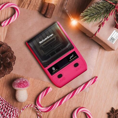 طابعة ملصقات حرارية محمولة بتقنية البلوتوث من NetumScan Label Maker متوافقة مع نظام Android وiOS تنطبق على الملصقات والعنوان ورمز QR والرمز الشريطي والكابل والمزيد، تستخدم للمنزل والبيع بالتجزئة in Kuwait