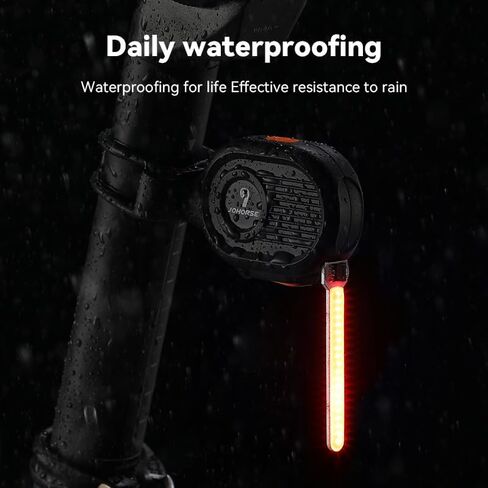 إضاءة خلفية حمراء متدفقة فائقة السطوع LED مع شحن USB ومقاومة للماء IPX6 - مصابيح خلفية للدراجة للركوب الليلي in Kuwait