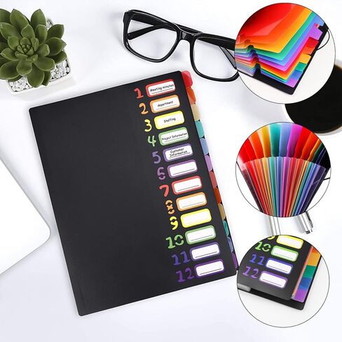 13 Pockets Accordion Project File Organizer, A4 Letter Size, 10 x 13 Inch, Portable Expanding Document File Folder, Important Bill Receipt Invoice Coupon Zip Holder for Home Office, Large Capacity in Kuwait
