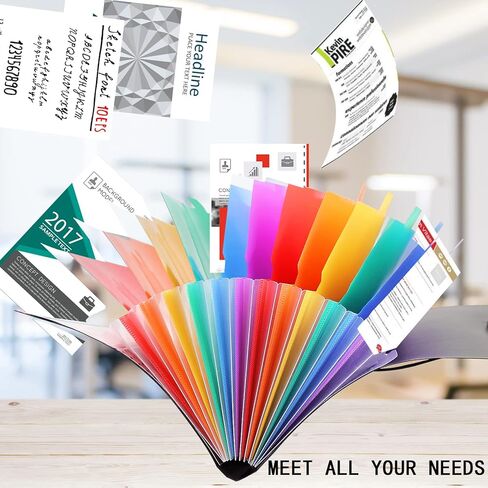 13 Pockets Accordion Project File Organizer, A4 Letter Size, 10 x 13 Inch, Portable Expanding Document File Folder, Important Bill Receipt Invoice Coupon Zip Holder for Home Office, Large Capacity in Kuwait