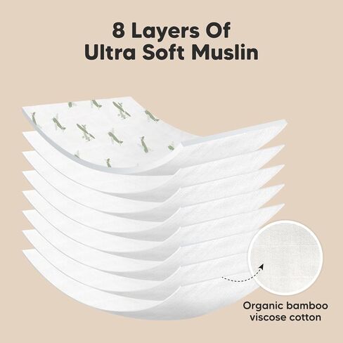 KeaBabies 5-Pack Muslin Baby Burp Cloths and 8-Pack Baby Bibs for Girls & Boys - White Cotton Burp Cloth - Teething Baby Bibs for Boy, Girl in Saudi Arabia