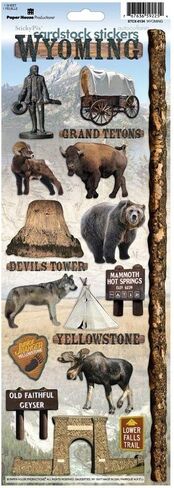 Paper House Productions STCX-0189E Travel Cardstock Stickers, Yellowstone 6-pack in Saudi Arabia
