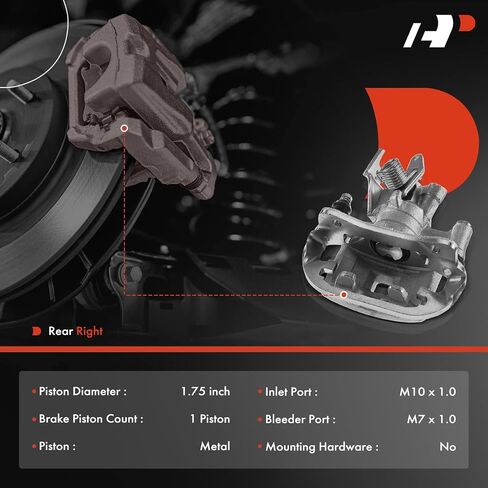 مجموعة فرجار قرص الفرامل A-Premium مع دعامة متوافقة مع موديلات مختارة من تويوتا - MR2 Spyder 2000 2001 2002، L4 1.8L - جانب الراكب الخلفي الأيمن in Saudi Arabia