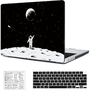 Compatible with MacBook Pro 16 inch Case 2021-2023 Release M3 A2991 M2 A2780 M1 A2485 Pro/Max Chip w/Touch ID Hard Shell Plastic Case & Mac OS Keyboard Sticker&Keyboard Cover (Starry Sky)