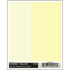 Woodland Scenics Stripes Yellow Dry Transfer Decals