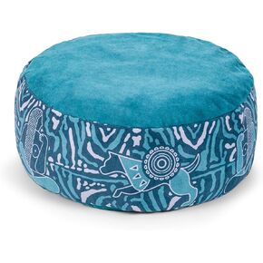 Zaveur Royal Court Yoga Meditation Cushion - 18" - Cotton Round Yoga Cushion for Meditation & Restorative Yoga - Yoga Cushion for Sitting on Floor - Pressure Relief & Relaxation Zafu Seat Cushion