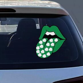 St Patricks Day Decorations Vinyl Car Decal,Shamrock Window clings Stickers,Car Bumper Sticker, Cute Car Sticker, Car Accessories Gift for Glass Windows Walls (Gnomes)
