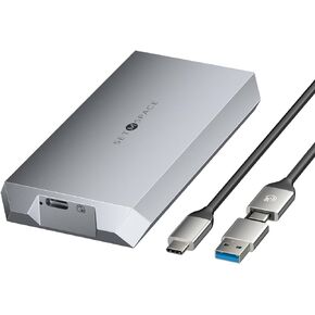 NVME Enclosure 40 Gbps ['Tough Guy' Quality] M.2 Enclosure Compatible with Thunderbolt 3/4&USB4, Screw Fixed Solid Aluminium Alloy SSD Enclosure with USBC/A Cable for M-Key PCIe NVME 2280