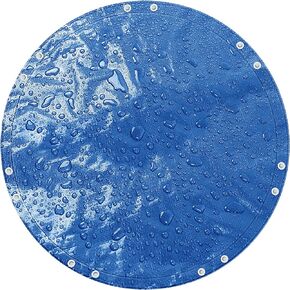 6ft Round Small tarp Waterproof 8mil Poly Tarps Multifunctional Tarpaulin Dust and UV Resistance Outdoor Cover for Pet House/Tent Under The tarp Etc.（Blue/Black）