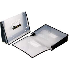 Filexec Products 13 x 9.75 x 3 Inches Pocket Folder, Clear, Pack of 2 (50309-34243)