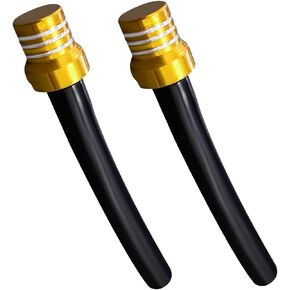Kewucn 6 PCS Breather Hose Gas Fuel Tank Cap, Universal CNC One Way Tank Valve Vent Tube with Aluminum Breather Valve for All Off-Road Motorcycles, ATVs, Motorcycle Accessories