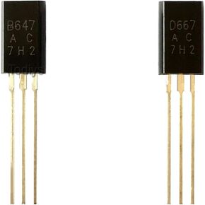 New 40Pairs for 40Pcs B647 B647A B647-AC 2SB647A + 40Pcs D667 D667A D667-AC 2SD667A to-92L Silicon PNP Transistors 2SB647AC + 2SD667AC