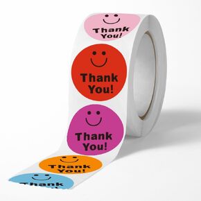 Thank You Stickers 1 Inch Stickers for Small Business Waterproof Stickers with Beautiful Design Decoration Stickers self-Adhesive Sticker Baking Stickers