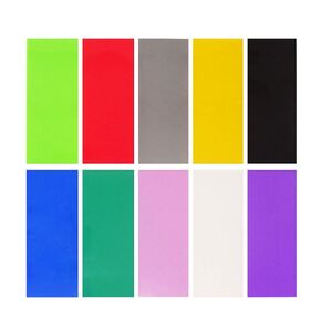 Honbay 200PCS 10 Colors 30x72mm Battery Shrink Film Colorful Battery Wraps PVC Heat Shrink Tubing Tube for 18650 Battery
