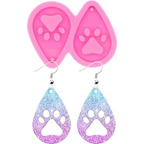 Feather Shape Resin Earring Mold Silicone Resin Jewelry Molds DIY Epoxy Resin Casting Molds for Women Earrings and Pendants Crafts Necklace Resin Mold