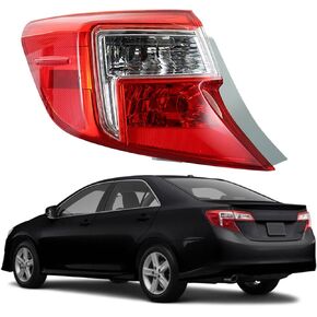 LH Outer Rear Tail Light Replacement for 2012-2014 Toyota Camry Clear Lens Left Driver Side Brake Lamp 8156006470, TO2804114