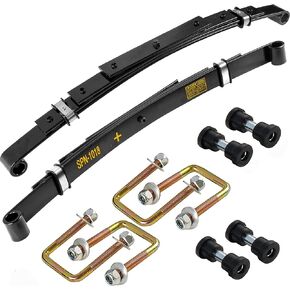 Roykaw EZGO TXT Rear Heavy Duty Leaf Spring W/Bushings & Sleeves Kit for 1994-Up Golf Cart - 4 Leaf
