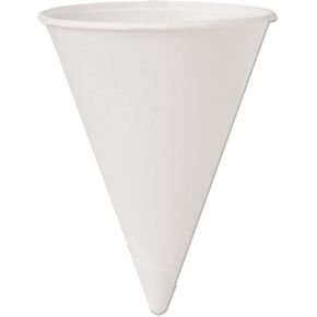 SOLO Cup Company 4BR-2050 200 Piece Cone Water Cups, Cold, Paper, 4 oz, White, 1 Count (Pack of 1), Gray