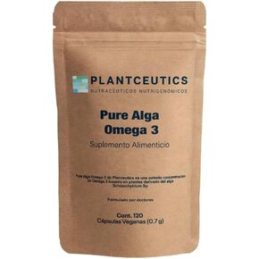 Algae Omega-3 120 Soft Gels - 560 mg Omega-3 Very HIGH in DHA - Certified Algae Oil - 100% Vegan - 100% Biodegradable Packaging