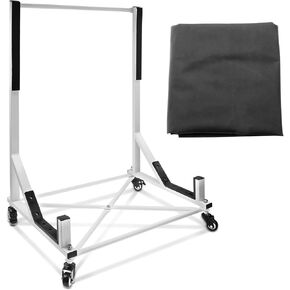 A-Premium White Hard Top Storage Cart with Dust Cover Compatible with Chevrolet Corvette Mazda MX-5 Miata Porsche 911 Boxster Mercedes-Benz SL320 SL500