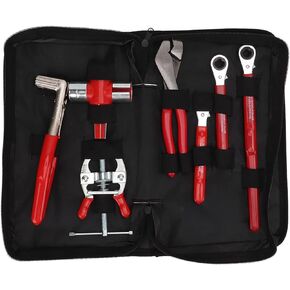 Battery Service Tool Kit, 7pcs Battery Terminal Puller Steel Battery Plier High Strength Battery Terminal Spreader Auto Repair Tool With 5/16in Wrench 10mm Wrench for Battery Maintenance