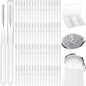 70 PCS Shower Head Cleaning Brush for Small Hole, Multiple Shower Head Cleaner Tool for Gap Hole Anti-Clogging with Stiffer and Denser Bristles, Shower Cleaner Brush Tools for Cleaning