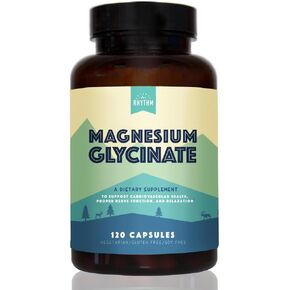 Magnesium Glycinate 150mg Natural Rhythm High Absorption Elemental Magnesium 120 Capsules
