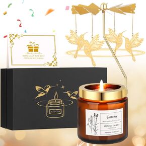 Rotatable Rose Scented Candle Gifts, Butterfly Gifts for Women Mom Wife Anniversary Valentine's Day Christmas, Unique Birthday Gift for Sister Girlfriend with Gift Box