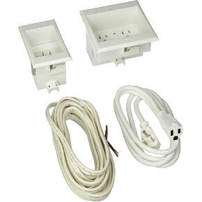 Solutions TWO-PRO-12 Dual in-Wall Cable Management for Wall-Mounted TVs, 12' Romex Cable, White