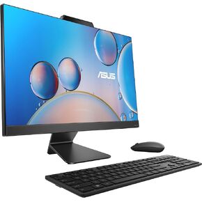 ASUS M3402 All-in-One, 23.8" FHD Display, AMD Ryzen™ 3 7320U Processor, 8GB RAM, 512GB SSD, Windows 11 Home, Kensington Lock, Black, M3402WFA-PB303