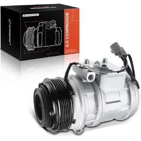 A-Premium Air Conditioner AC Compressor with Clutch Compatible with Toyota Land Cruiser 4.7L 1998-2007, Lexus LX470 4.7L 1998-2007, LS400 4.7L 1995-2000