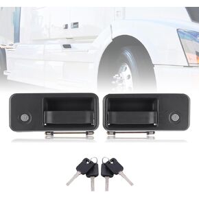 Front Exterior Door Handle Kit Fit for Volvo VNL Truck 2004 2005 2006-2015 2016 2017 2018 Replace for 20398467 20398466, Left and Right Side