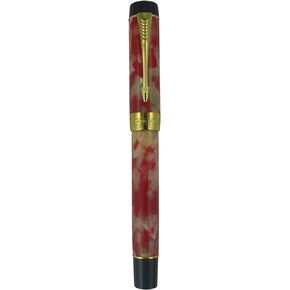 قلم حبر Jinhao Century Series 100، رخام أزرق داكن، سن رفيع 18KGP مع محول حبر، مشبك سهم، صندوق هدايا