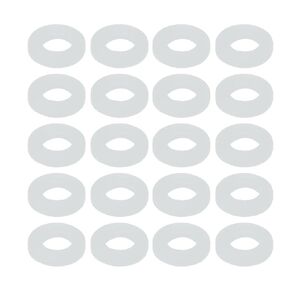 uxcell Silicone Flat Washers 19mm OD 10mm ID 3mm Thickness Sealing Gasket for Faucet Pipe Water Hose, White Pack of 20