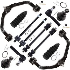 SCITOO 12-PC SET Suspension Kit For Ford Ranger For Mazda B2500 B3000 B4000 Front Upper Control Arm And Ball Joint Inner Outer Tie Rod End Sway Bar End Link Steering Boot