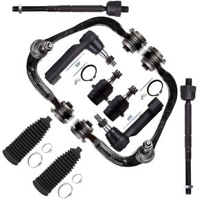 SCITOO 10-PC SET Suspension Kit For 2007-2016 For Ford Expedition 2009-2014 For Ford For F-150 2007-2016 For Lincoln Navigator Front Upper Control Arm And Ball Joint Inner Outer Tie Rod Steering Boot