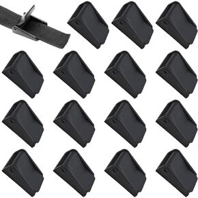 15 PACK 25mm/ 1 inch Buckle Clips for Tie-Down Straps, Cam Buckle, Webbing Buckle, Black Toggle Clip Backpack Straps for DIY Craft Backpack Luggage