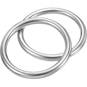 حلقة معدنية فضية غير ملحومة، حلقات متعددة الأغراض من الفولاذ المقاوم للصدأ، حلقة دائرية ناعمة لتعليق سلة الزهور، أبازيم مشابك (4 بوصة) in Kuwait