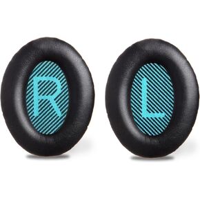 وسائد أذن لسماعات Bose Quiet Comfort 35، وسائد أذن بديلة من جلد البروتين الناعم لسماعات Bose QC35 وQC35 ii، إسفنج الذاكرة، عزل الضوضاء، جلد بروتين أكثر نعومة، سمك إضافي، زوج