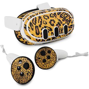 MightySkins Carbon Fiber Skin Compatible with Meta Quest 3 - Cheetah Girl | Protective, Durable Textured Carbon Fiber Finish | Easy to Apply