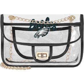 FOCO NFL Team Stadium Ladies Fashion Clear Crossbody Chain Bag