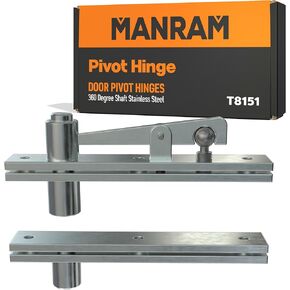 Door Pivot Hinges, Hidden Door Hinge, Heavy Duty Murphy Door Hinge Kit, 360 Degree Shaft Stainless Steel Pivot Hinge System, Wood Doors & Hidden Door Bookcase