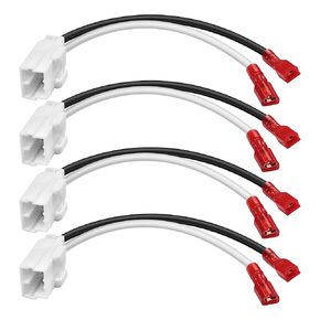 MEIRIYFA 72-6514 Speaker Wiring Harness Connector,72-6514 - Door Speaker Replacement Speaker Wire Harness for Jeep Dodge Chrysler Models Front Rear Door Speaker Wiring Harness Adapter-4 PCS