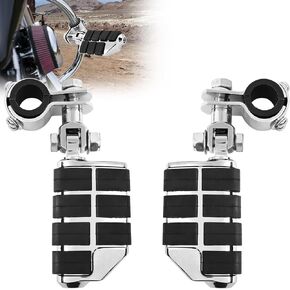 أوتاد الطريق السريع للدراجات النارية لقضيب Harley Crash Bar، مسند للقدمين على الطريق السريع العالمي قابل للتعديل من أجل جولة Softail Dyna Sportster Road King Street Glide Kawasaki سوزوكي 25 مم 32 مم 34 م (أسود) in Kuwait