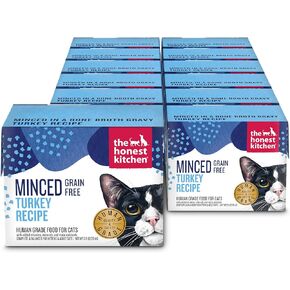 The Honest Kitchen Grain Free Minced Chicken in Bone Broth Gravy Wet Cat Food, 2.8 oz x12