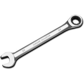 Egofine 9/16 inch Ratcheting Combination Wrench SAE, Industrial Grade Gear Spanner with 12-Point Design, 72-Tooth Ratchet, Chrome Vanadium Steel