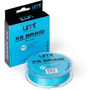 UMT - *Launch Price* Super Braid 150 Yards PE 8 Strand Fishing Line - High Strength, Available in 10lb 20Ib & 30Ib Moss Green and Sea Blue Options Pro Grade Zero Stretch Super Strong