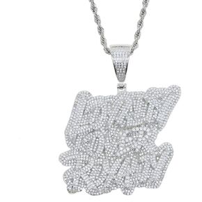 Hip Hop Loyalty Over Royalty Letter Pendant Necklace for Men Women with 61cm/24inch Rope Chain